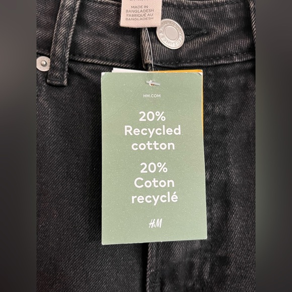 NWT H&M Jeans Women’s 4 Slim Regular Ankle‎ Black Straight Leg Comfort Stretch - Picture 3 of 11